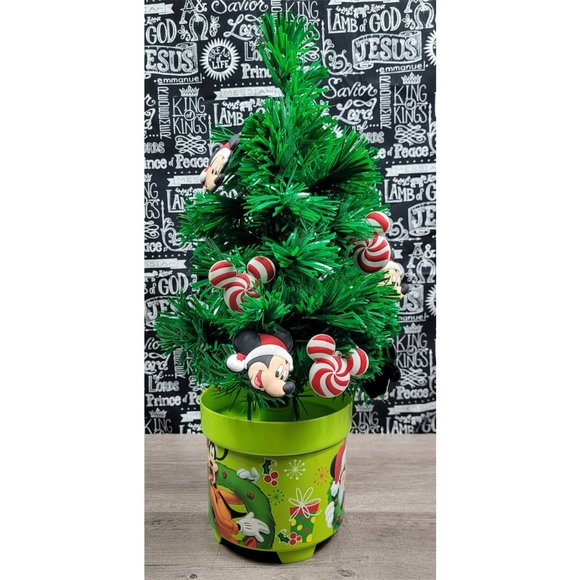 Disney Other - Disney Mickey Mouse Fiber Optic Christmas Tree 18"